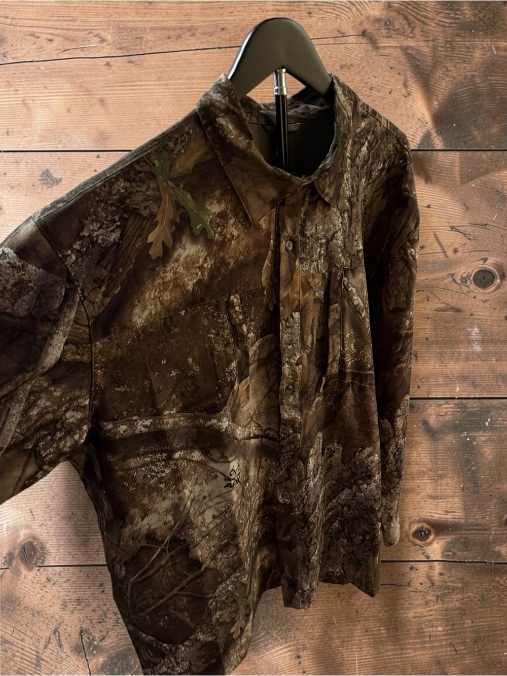 Realtree Men's Brown Camouflage Button-Up Shirt Jacket